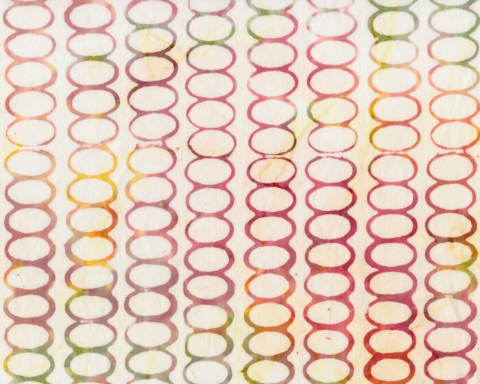 Batik-Patchworkstoff THE SWEET LIFE, Ovalketten, cremé-pastellrot, Moda Fabrics