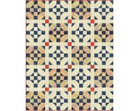 Batik-Patchworkstoff THE SWEET LIFE, Ovalketten, cremé-pastellrot, Moda Fabrics