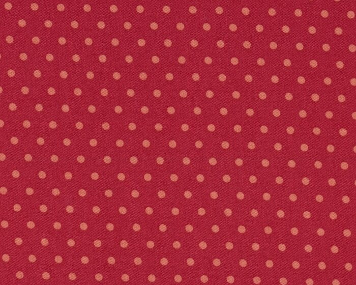 Patchworkstoff TIMBERLAND CRITTERS, Punkte, stumpfes rot