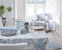 Englischer Dekostoff MARTIME SAIL STRIPE, Streifen-Rapport, natur, Clarke & Clarke