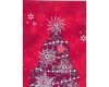 90-cm-Rapport Patchworkstoff-Abschnitt CELEBRATE THE SEASON, Weihnachtsbaum, weinrot-silber