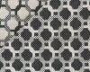 Doppelseitiger Struktur-Woll-Jacquard aus Italien "Ottagono" mit Retro-Geometrien, anthrazit-wollweiß
