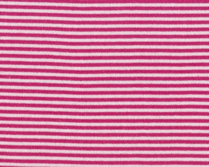 Bündchen-Stoff FEINRIPP RINGEL, schmale Streifen, pink-weiß