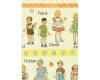 60-cm-Rapport Patchworkstoff HOP SKIP AND A JUMP, Puppenkinder, aprikot-pastellgelb, Moda Fabrics