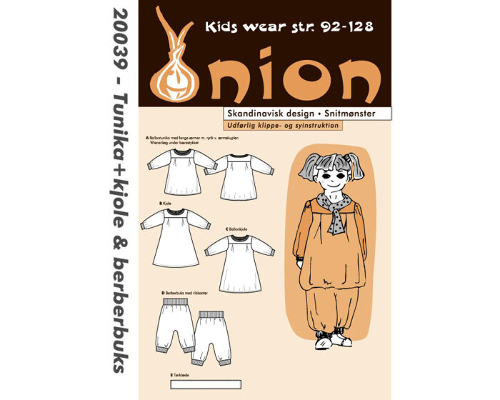 Ballontunika, Kleid, Pumphose und Tuch, Schnittmuster ONION 20039