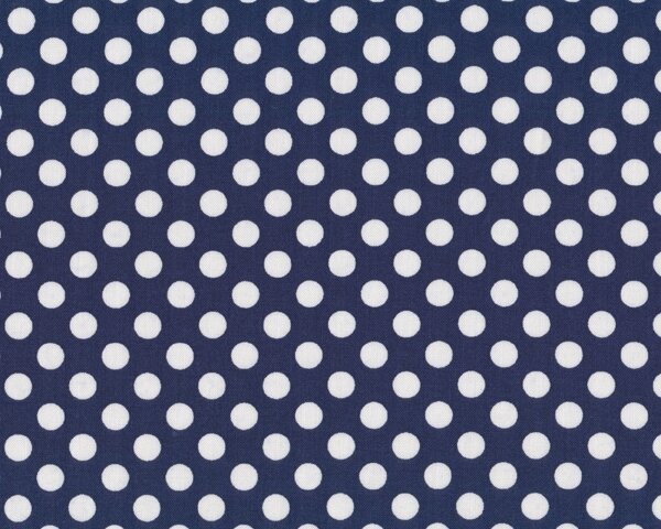 Patchworkstoff SPOT ON, regelmäßige Punkte, dunkelblau-weiß