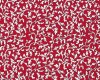 Patchworkstoff "Red Rouge" mit verspielten Blattranken, rot-weiß