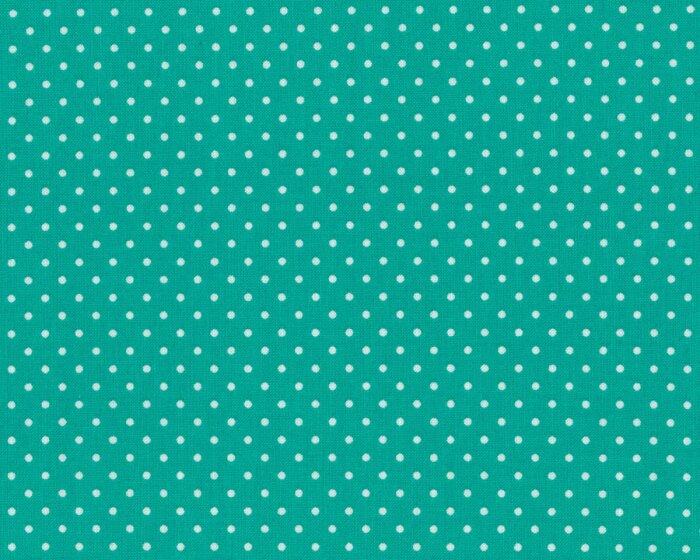 Baumwollstoff DOTTI, kleine Punkte, dunkles mintgrün