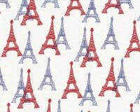 Patchworkstoff "Vive la France" mit Eiffelturm,...