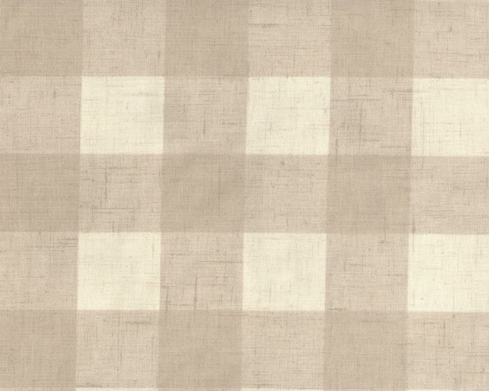 Englischer Dekostoff Clarke & Clarke POLLY, Karo, natur dunkel meliert