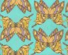 Patchworkstoff "Havens Edge" mit großen Schmetterlingen, türkis-beige