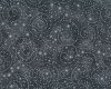 Metallic-Patchworkstoff HOLIDAY FLOURISH, Stern-Kringel, dunkelgrau-silber metallic