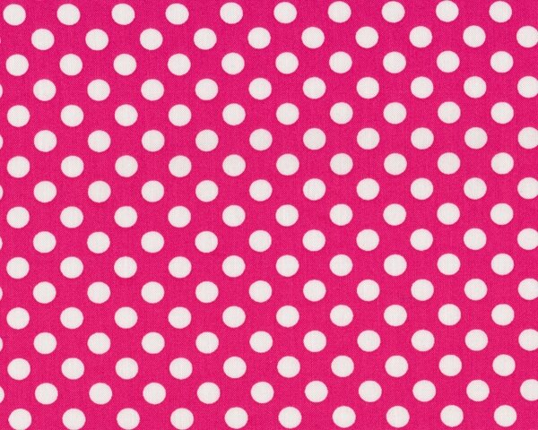 Patchworkstoff SPOT ON, regelmäßige Punkte, pink-weiß