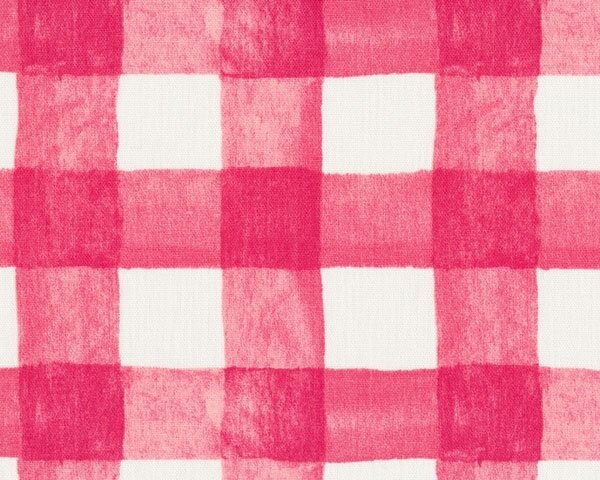 Englischer Dekostoff Clarke & Clarke ROMANCE GEORGIE, legeres, großes Karo-Muster, pastellrot