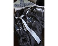 Patchworkstoff "World Tour" mit spanischem Kreuz-Ornament-Muster, gedecktes limette