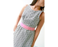 Popeline-Patchworkstoff SQUARED ELEMENTS, Quadrat-Optik, pastellrot, Art Gallery