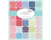 Patchworkstoff ARIA, große Blätter, lachsrosa-weiß, Moda Fabrics