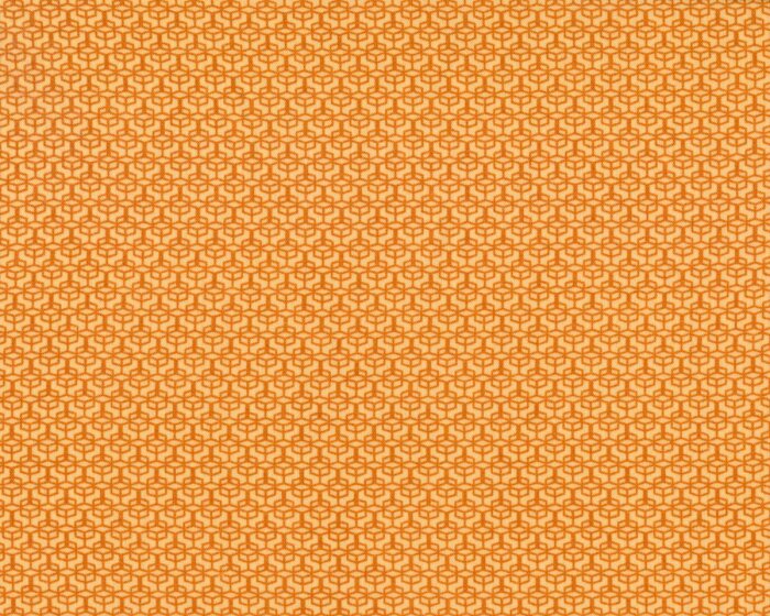 Feiner Baumwollstoff COLORED WINDOW, Mini-Kaleidoskop-Muster, helles orange-terracotta