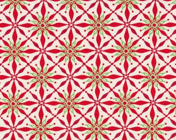 Patchworkstoff SOLSTICE, großes Blüten-Rautengitter, rot, Moda Fabrics