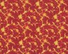 Patchworkstoff "Poppy Love" mit zartem Blätter-Laub, stumpfes rot-goldgelb