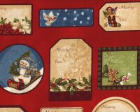 60-cm-Rapport Patchworkstoff HOLLY JOLLY CHRISTMAS mit...