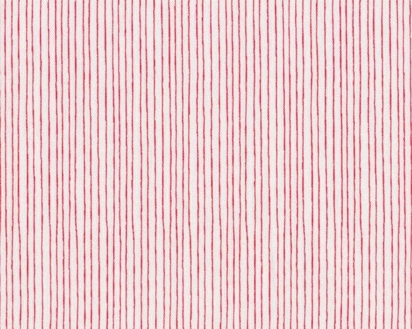 Patchworkstoff QUILTERS BASIC PERFECT, schmale Streifen, rot-gebrochenes weiß