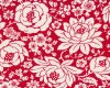 Patchworkstoff HELLO DARLING, große Blumen, rot, Moda Fabrics