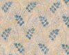 Batik-Patchworkstoff BLUE BARN BATIKS, Federblätter, helles beige-gedecktes jeansblau, Moda Fabrics