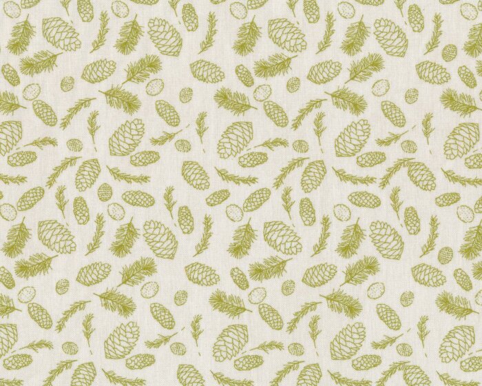 Patchworkstoff JUNIPER BERRY, Zapfen und Tannengrün, antikweiß-dunkles limette, Moda Fabrics