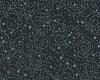 Metallic-Patchworkstoff HOLIDAY FLOURISH, Stern-Kringel, schwarz-silber metallic