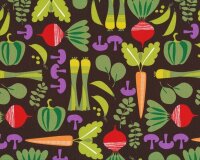 Patchworkstoff Tiny Veggies mit Comic-Gemüse,...
