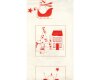 60-cm-Rapport Patchworkstoff WINTER WONDERLAND, Schneemänner, wollweiß-rot, Moda Fabrics