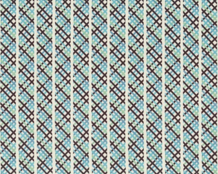 Patchworkstoff HADLEY, Kreuz-Gitter-Streifen, gedecktes türkis