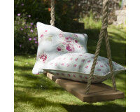 Englischer Dekostoff Clarke & Clarke LACE GARDEN, Blütennetz, natur dunkel