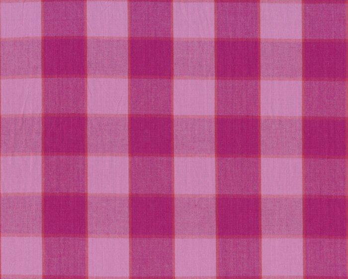 Feinstes Baumwollgewebe ARTISAN WOVEN, Karo-Muster, fuchsia-rosa