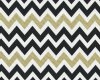 Patchworkstoff REMIX, breite Chevron-Zacken, schwarz-weiß-gold