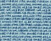 Patchworkstoff MILITARY MAX, Schrift, hellblau-dunkelblau