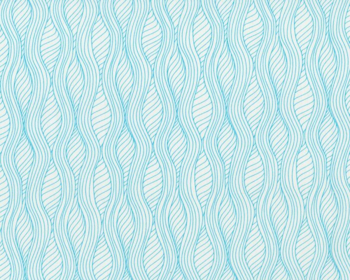 Feiner Popeline-Patchworkstoff DRIFT, gedrehte Wellenstreifen, türkis-gebrochenes weiß
