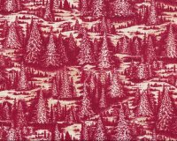 Patchworkstoff CHRISTMAS IN THE WOODS mit Tannenwald,...