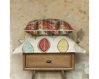 Englischer Dekostoff Clarke & Clarke CARIBA, Raster-Streifen, pink-rosa