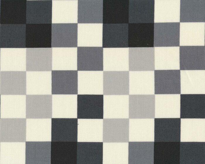 Patchworkstoff SERENITY, Karo-Muster, creme-dunkelgrau, Moda Fabrics
