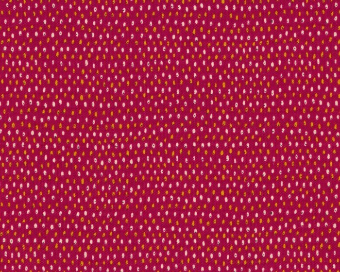 Patchworkstoff STUDIO STASH, Mini-Tupfen, dunkelrot-dunkelgelb