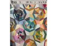 Patchworkstoff STUDIO STASH, Mini-Tupfen, dunkelrot-dunkelgelb