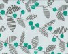 Patchworkstoff FOLLIE, Beeren-Zweige, türkisgrün-hellgrau
