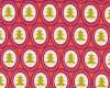 Patchworkstoff TREELICIOUS, Tannenbaum-Medaillons, pastellrot