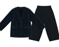 Designer-Baumwoll-Feincordstoff aus Italien GIORGIO,...