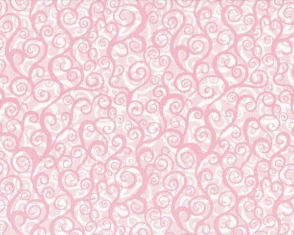 Patchworkserie "Wild World" mit quirligen Spiralen, rosa