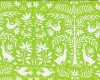 Patchworkstoff FOLKLORE, Hasen und Rebhühner, hellgrün, Moda Fabrics