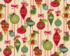Patchworkstoff TOLE CHRISTMAS, Christbaum-Kugeln, rot-moosgrün, Moda Fabrics