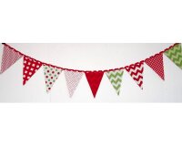 60-cm-Rapport Patchworkstoff HOLIDAY BANNERS, Wimpelkette, dunkelblau